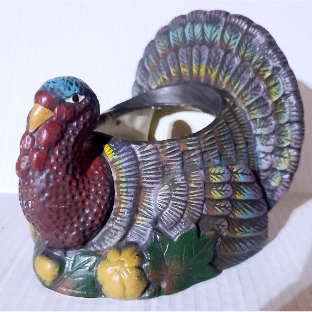 Gerlings Greenhouse Woolworths Ceramic Turkey‎ Planter Autumn Decor 1990